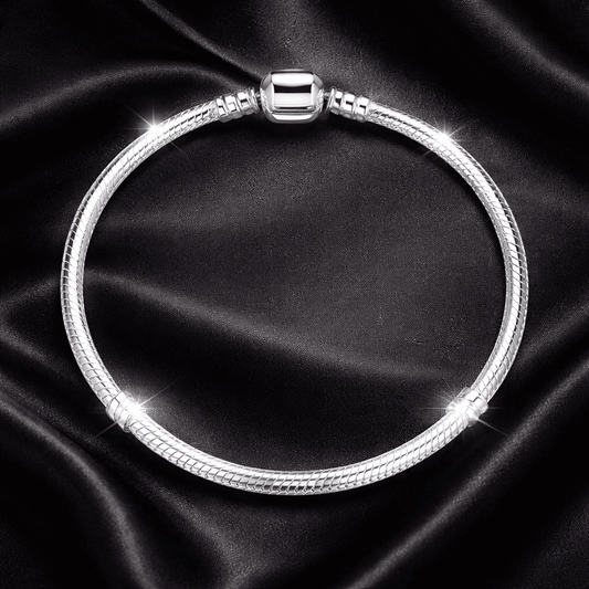 Elegant Snake Chain Bracelet with Barrel Clasp