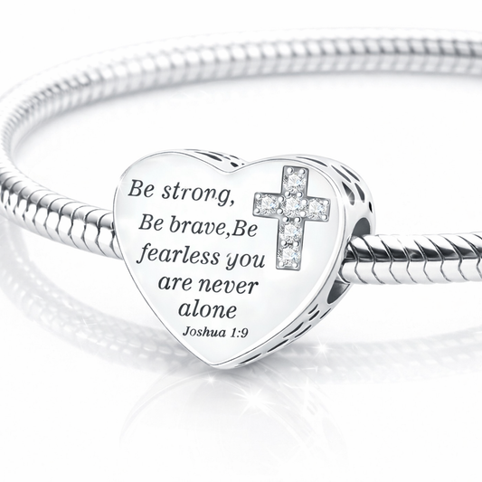 Faith and Strength Heart Charm