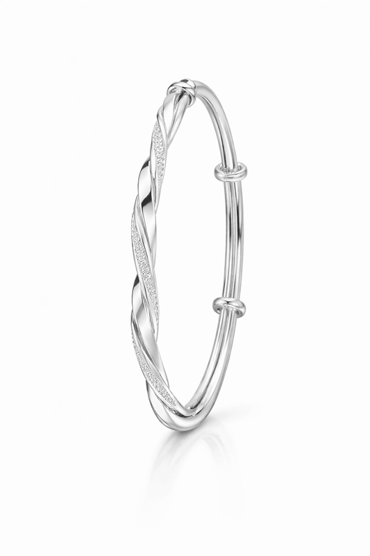 Adjustable Twist of Elegance bangle