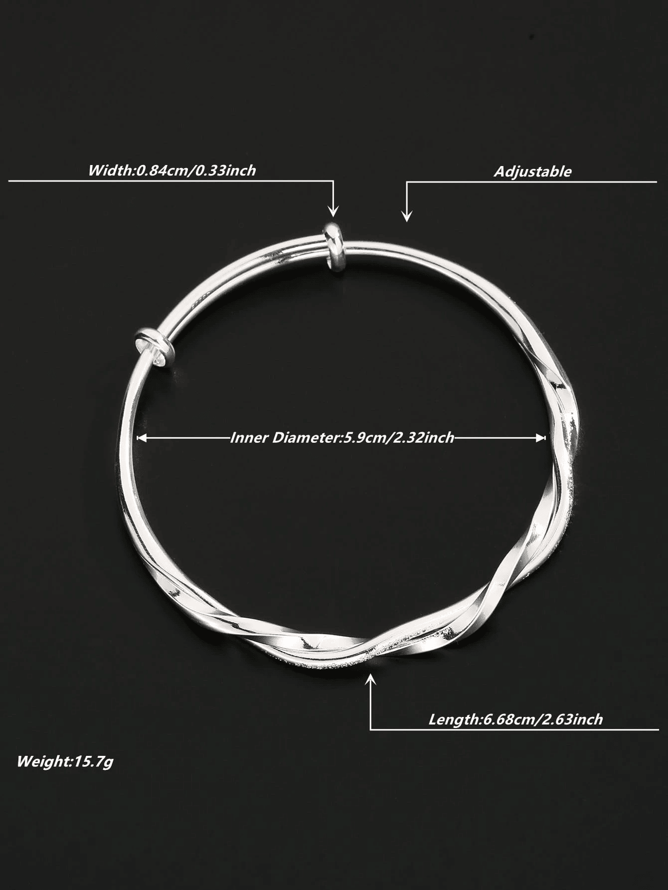 Adjustable Twist of Elegance bangle