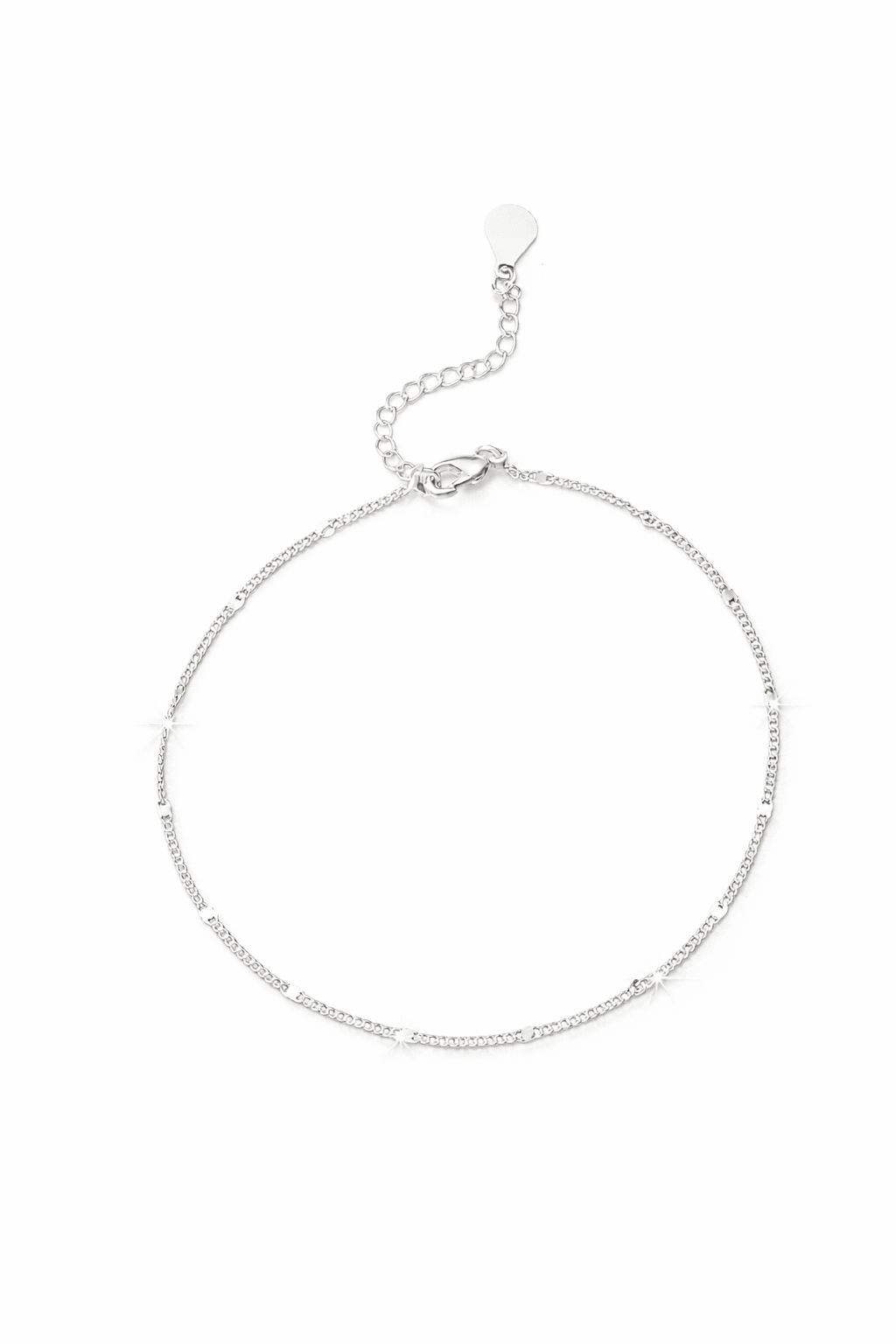 Velora Minimal Silver Anklet