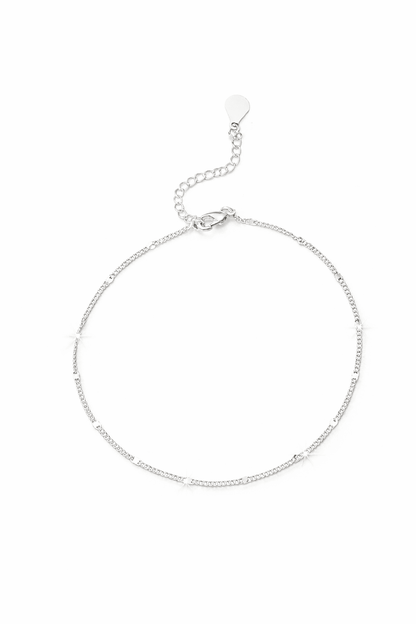 Velora Minimal Silver Anklet