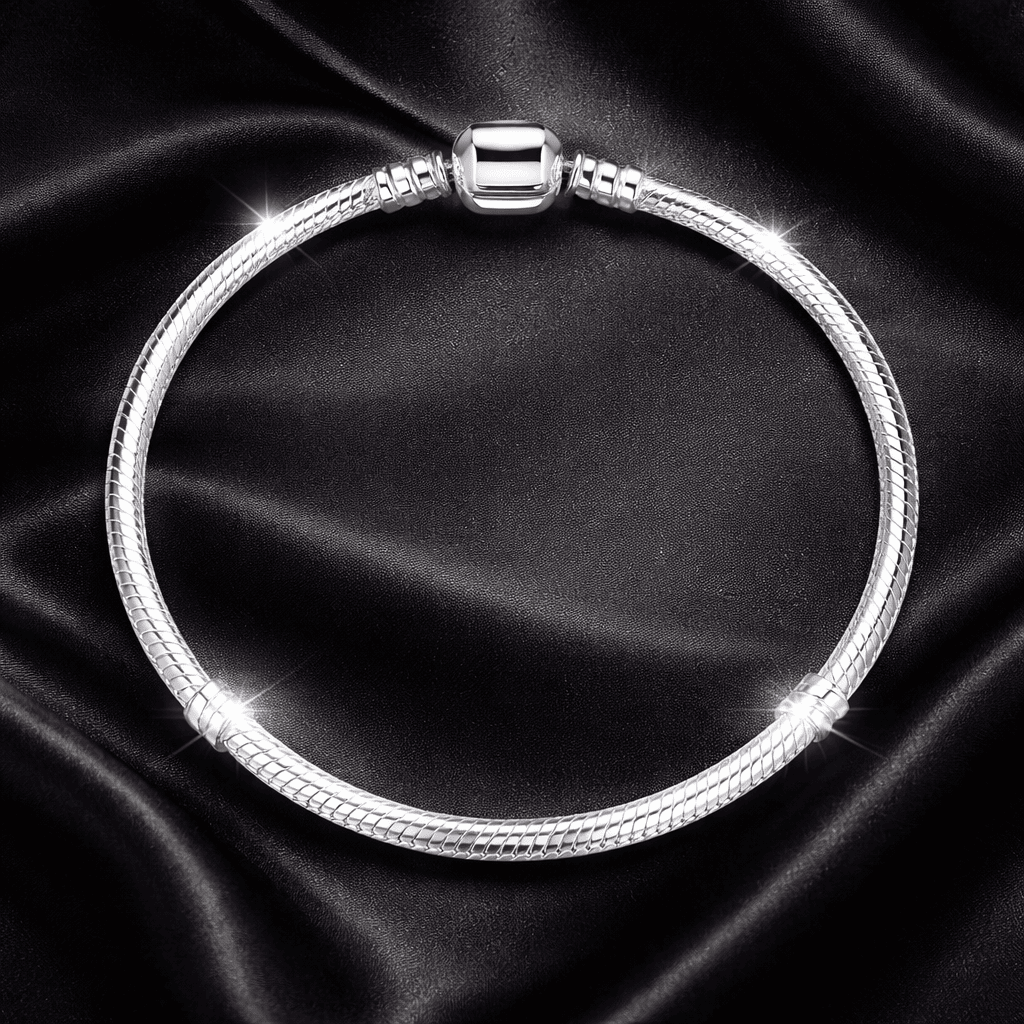 Elegant Snake Chain Bracelet with Barrel Clasp