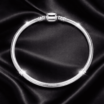 Elegant Snake Chain Bracelet with Barrel Clasp