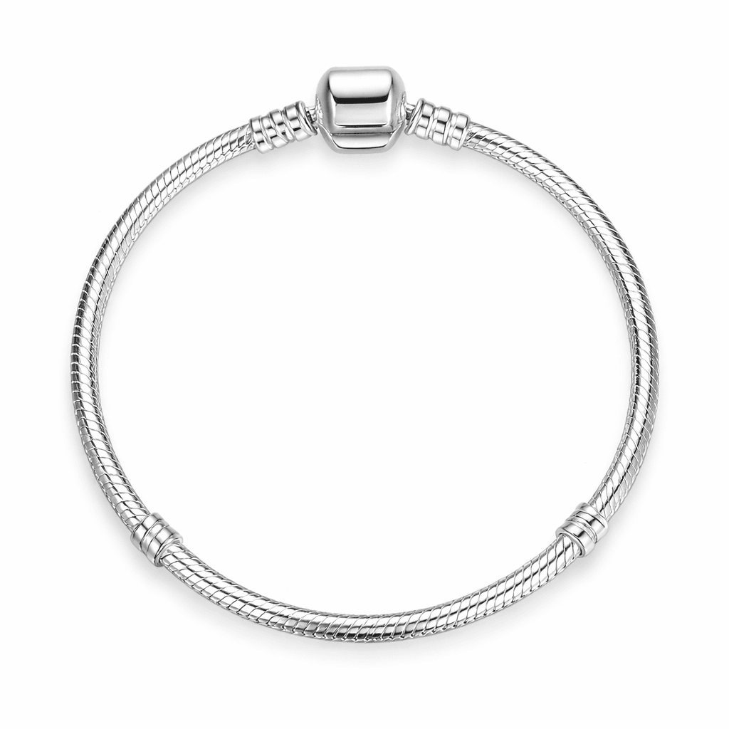 Elegant Snake Chain Bracelet with Barrel Clasp