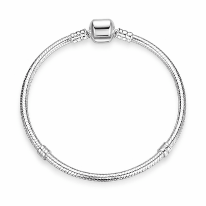 Elegant Snake Chain Bracelet with Barrel Clasp