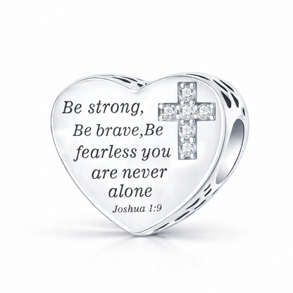 Faith and Strength Heart Charm