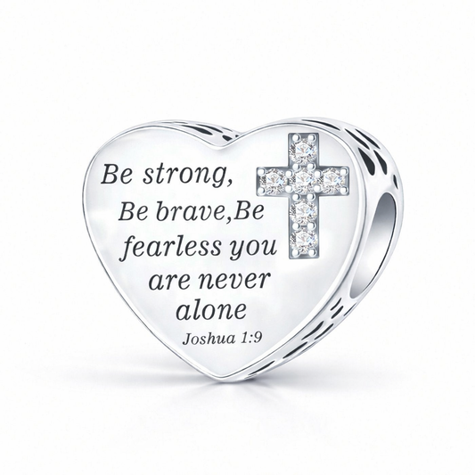 Faith and Strength Heart Charm