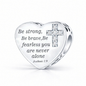 Faith and Strength Heart Charm