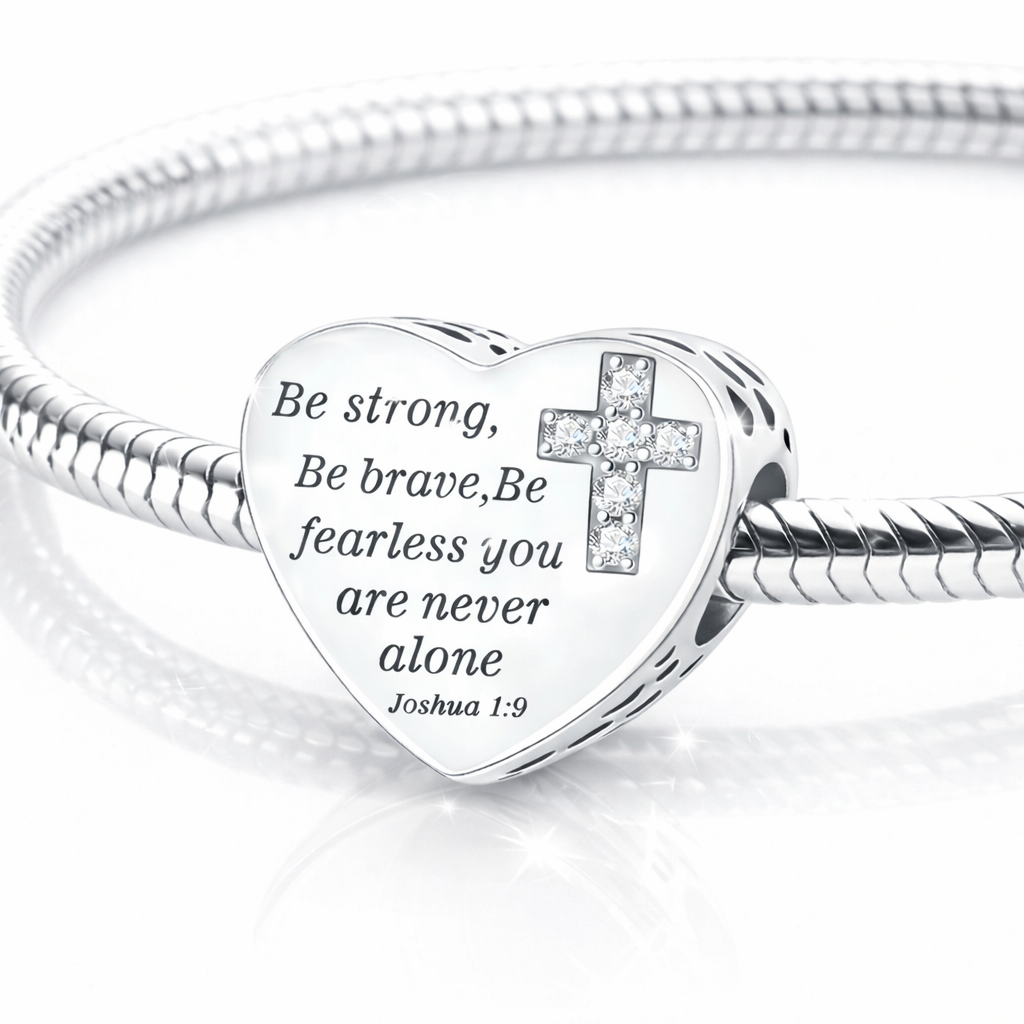 Faith and Strength Heart Charm