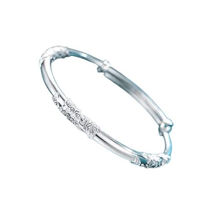 Silver Floral Bangle