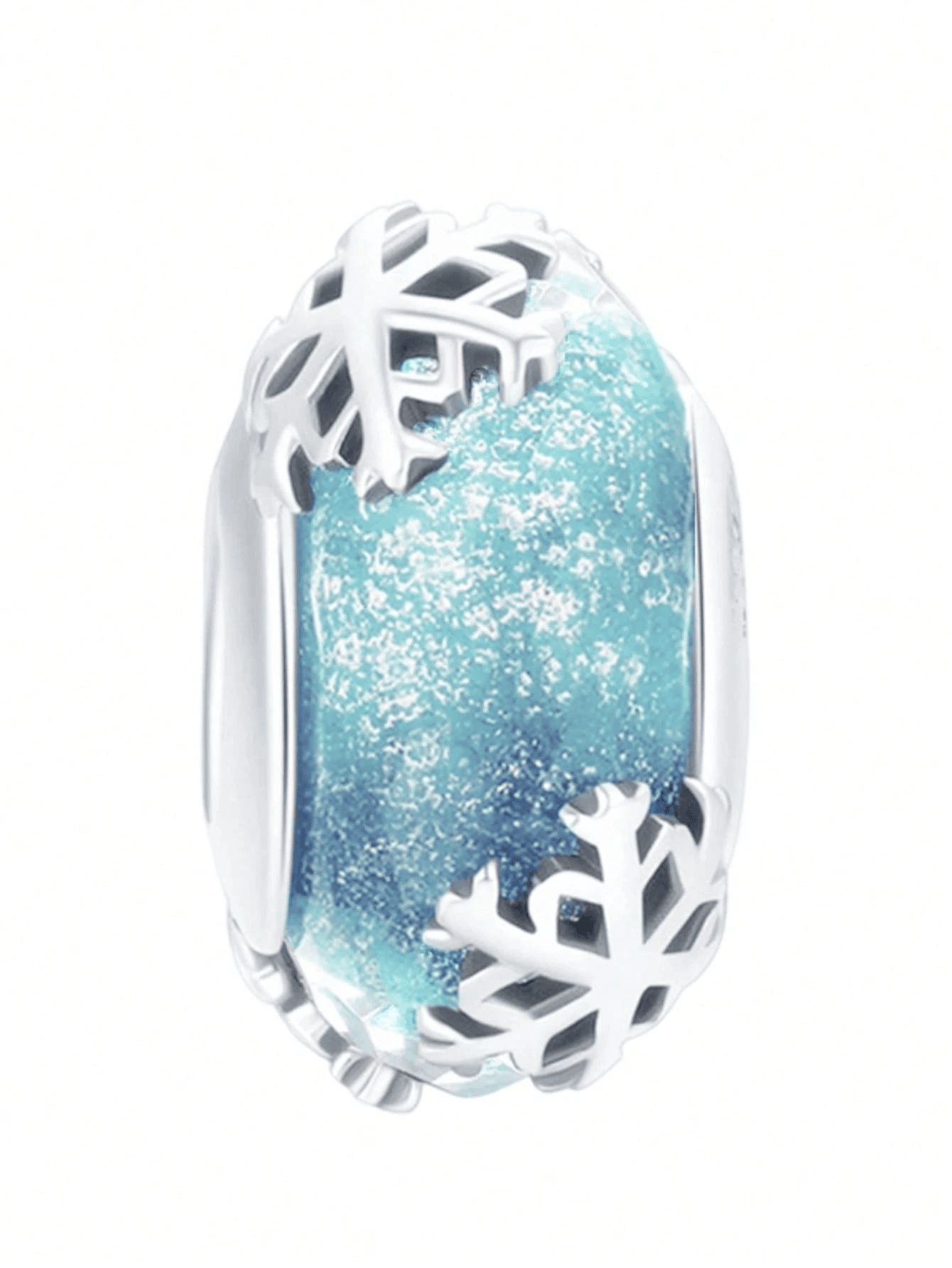 Arctic Shimmer Snowflake Glass Charm