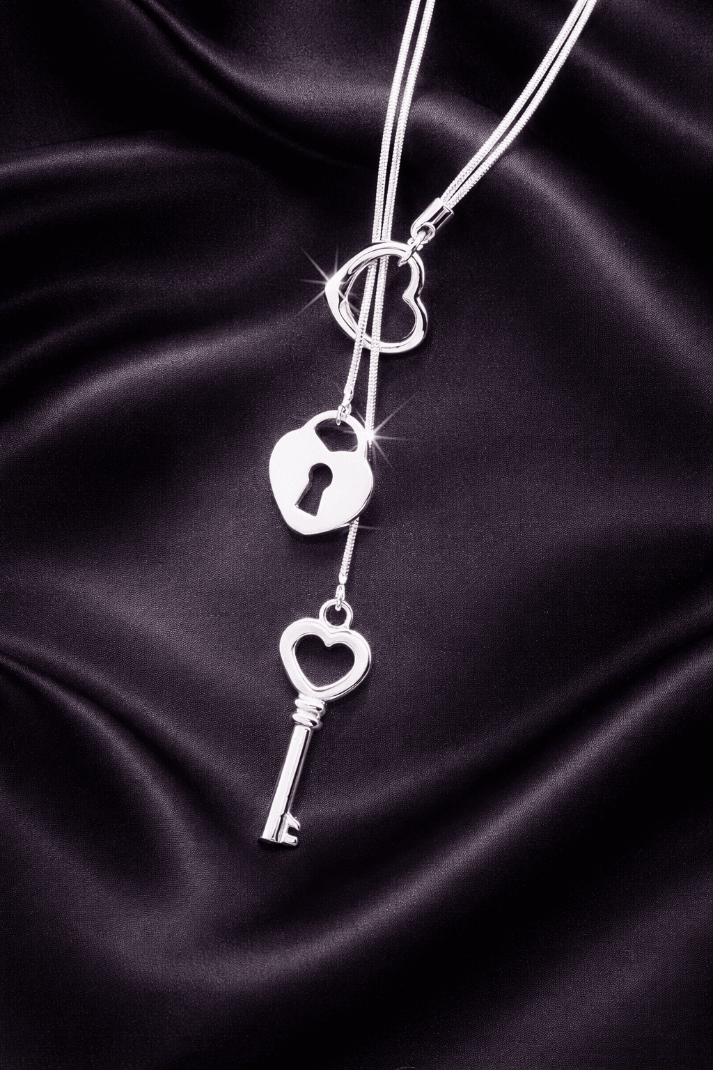 Locked in Love Key Heart Necklace