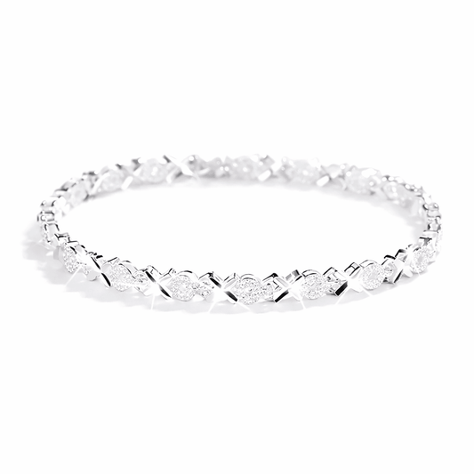 Sleek crisscrossed bracelet