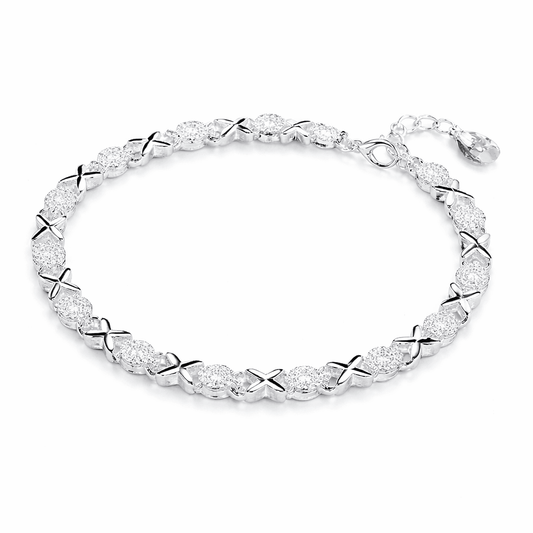 Sleek crisscrossed bracelet