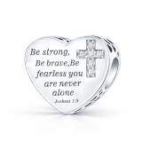Faith and Strength Heart Charm
