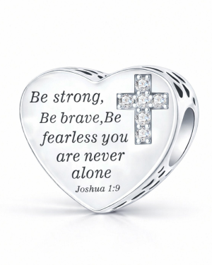 Faith and Strength Heart Charm