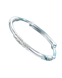 Silver Floral Bangle